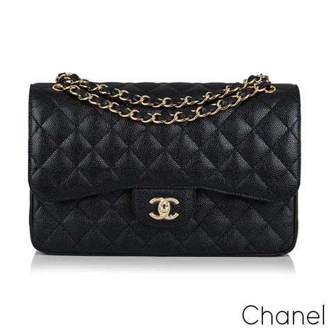 big chanel bag black|Chanel black classic flap bag.